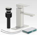 Bathroom Sink Faucet with Pop-up Drain & Deck Plate - Modern Farmhouse
