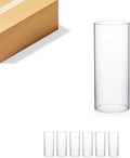 Hurricane Candle Holder Sleeve Wide 4in x 10in - 6-Pack Clear Chimney
