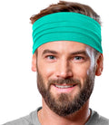 Men's Cotton Headbands 5 in Wide Sweatbands - Comfortable Fit