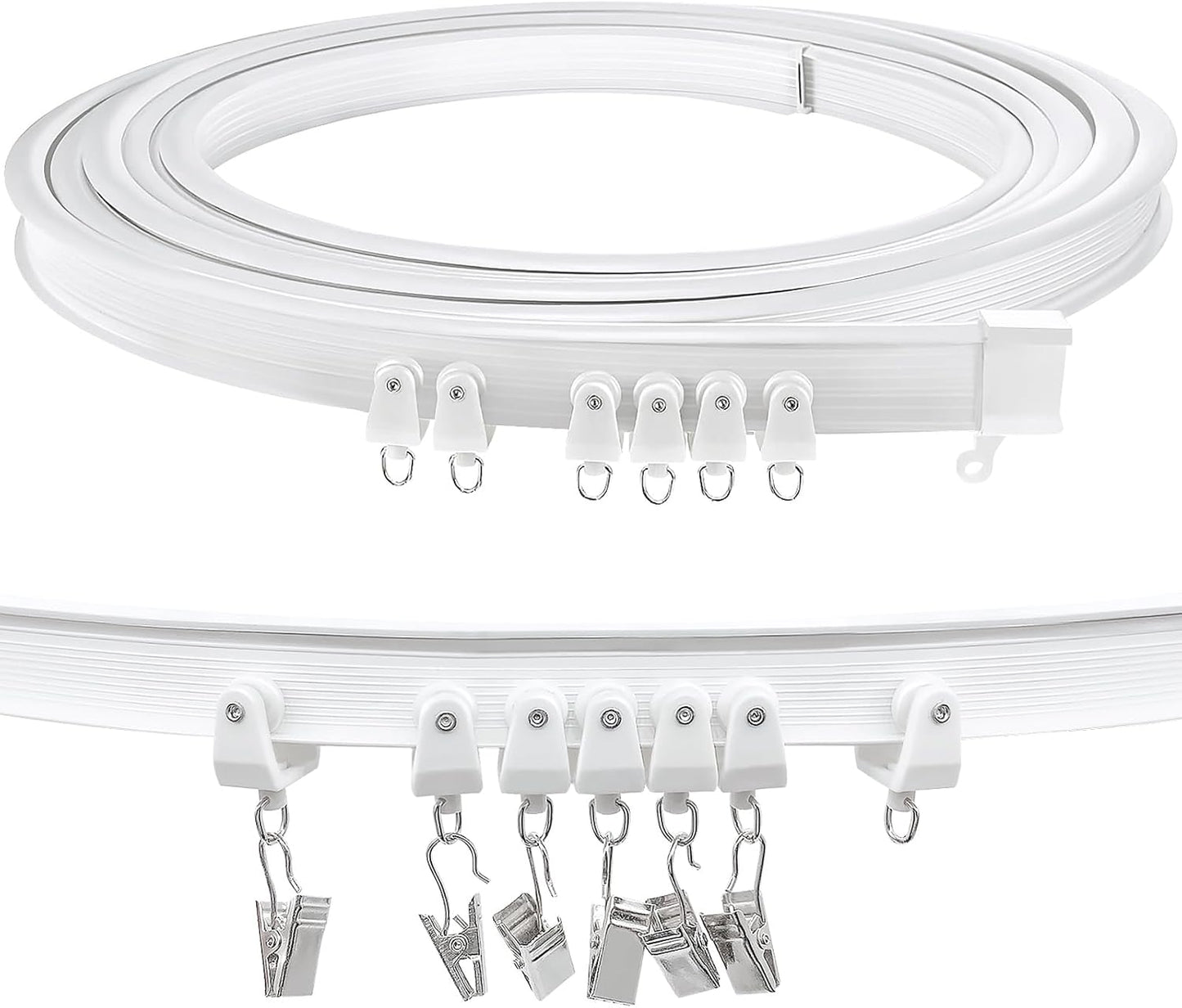 12Ft Flexible Ceiling Curtain Track - Easy Installation