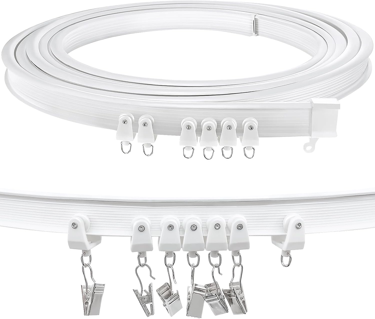 12Ft Flexible Ceiling Curtain Track - Easy Installation