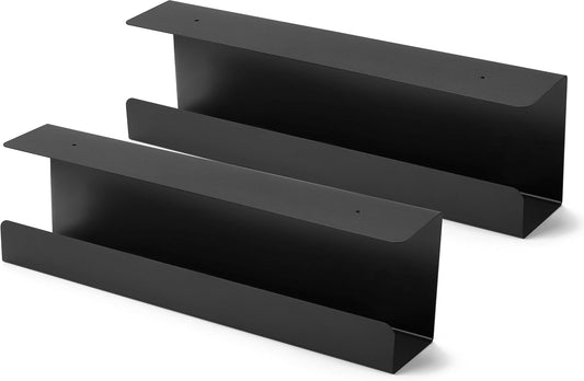 ZhiYo Under Desk Cable Tray 2 Pack - Organize Wires Easily!