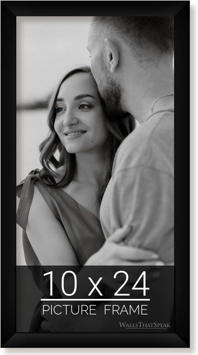 10x24 Black Picture Frame for Puzzles, Posters, and Photos