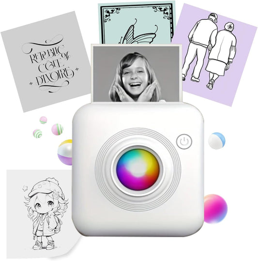 YOULABLE Mini Printer: Portable Bluetooth Printing