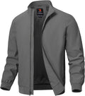 Mens Lightweight Jackets Light Windbreaker Full Zip - Casual Work Coat