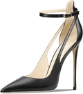 Women's Pointed-Toe Bag-Toe Strappy High-Heeled Pumps - 10cm Stiletto