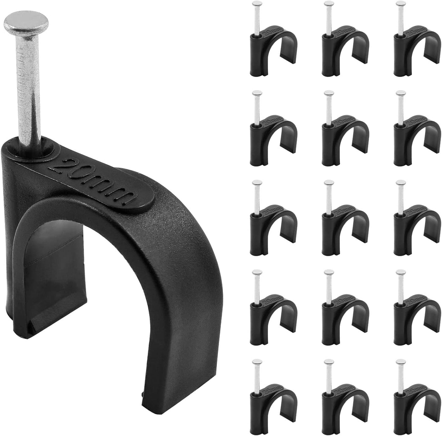 Secure Cabling with 50pcs 3/4 Half Clamp J-Hook, PHITUODA