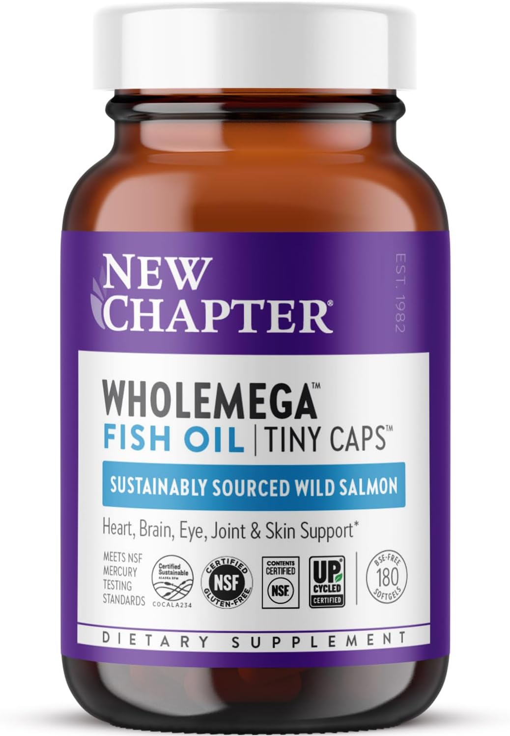 Wholemega Fish Oil Supplement with Wild Alaskan Salmon Oil
