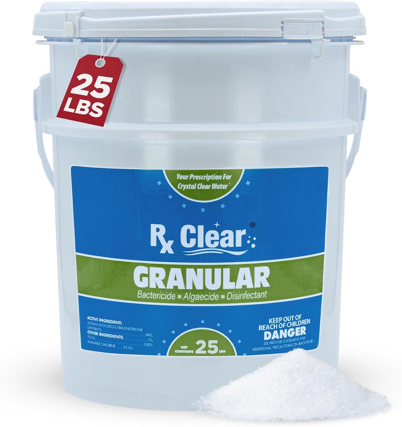Rx Clear Granular Pool Chlorine for Safe Swimming & Maintenance