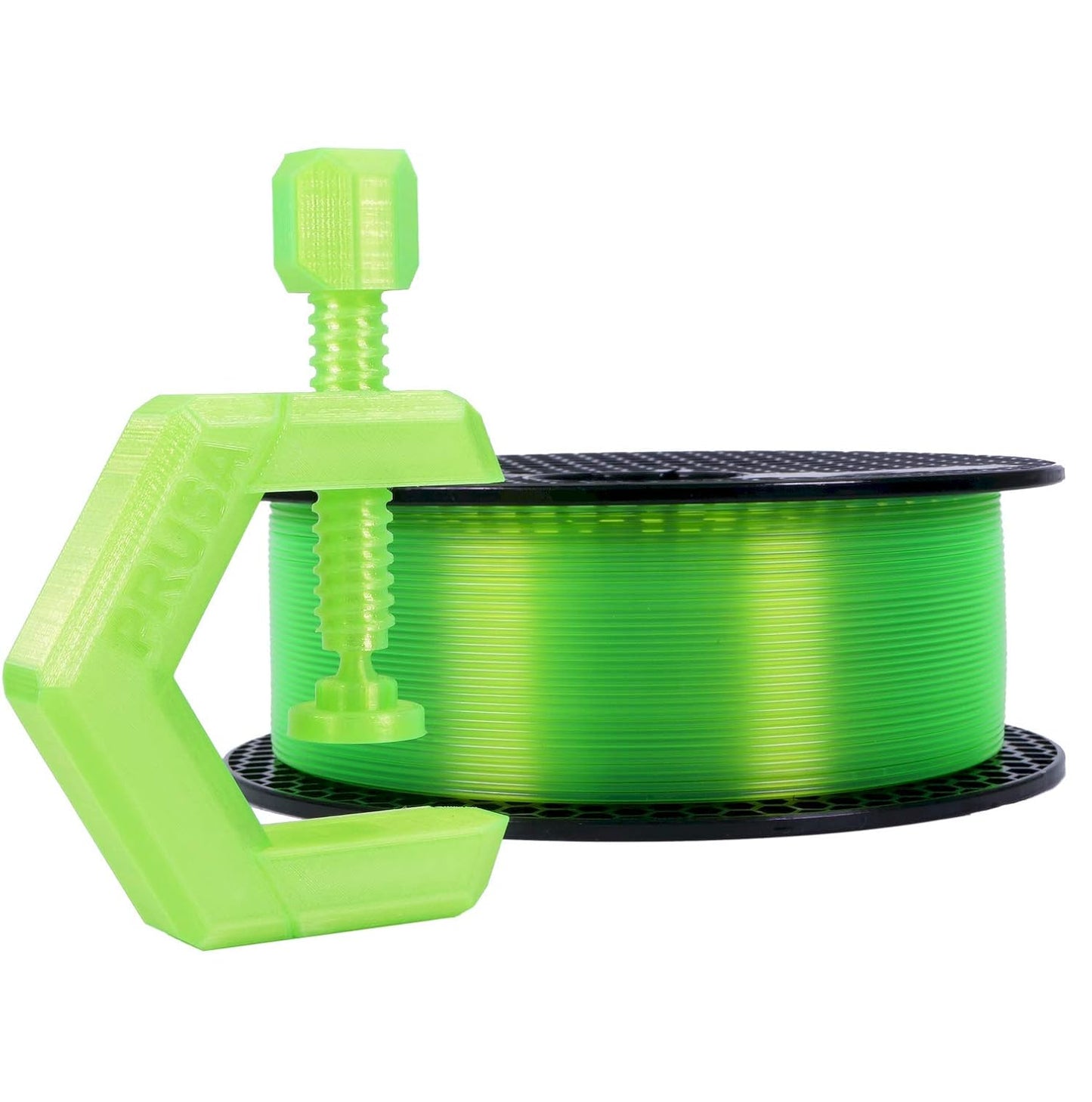 Prusament Neon Green Transparent PETG Filament 1.75mm 1kg Spool