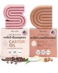 Castor Oil Shampoo & Shea Butter Conditioner Bar Set - Hydrating Duo