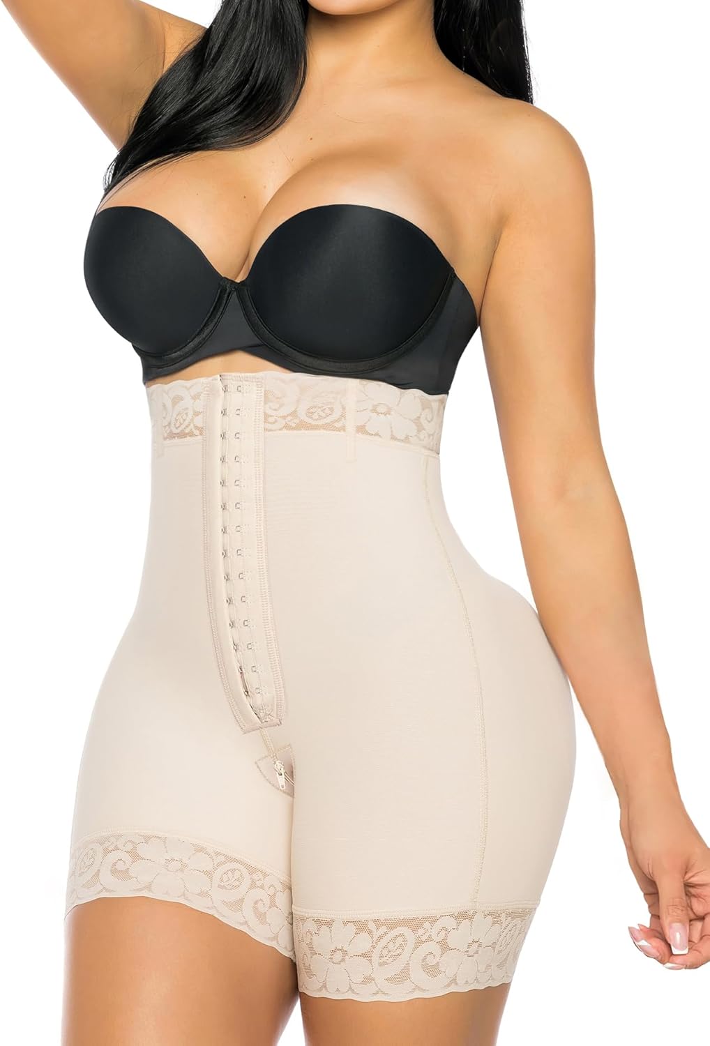 YIANNA Tummy Control Shapewear for Women with Zipper Crotch