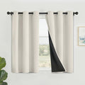100% Blackout Curtains for Bedroom 42 x 45 in - Thermal Cream Duo