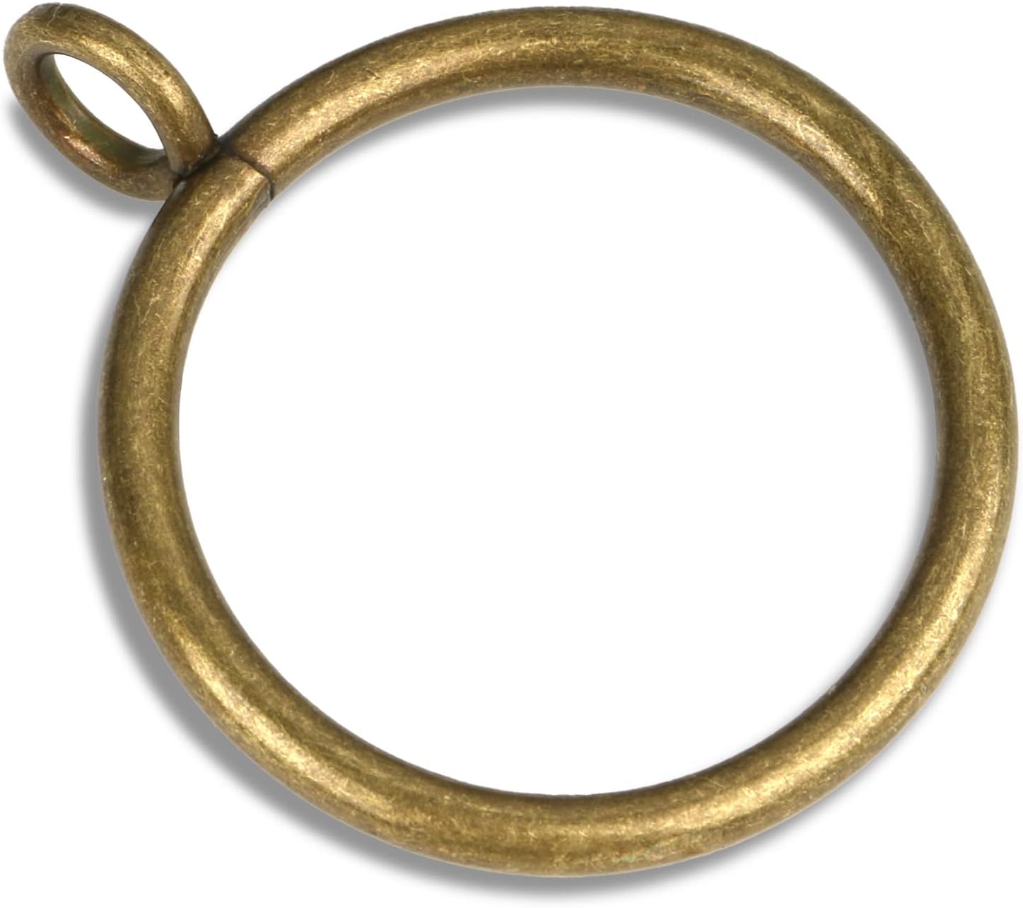 Small Antique Brass Curtain Rings - Fit 1-Inch Panels (Set of 14)