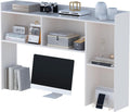 Wooden Desktop Hutch Bookshelf - 53.2in Free Standing Desk Storage