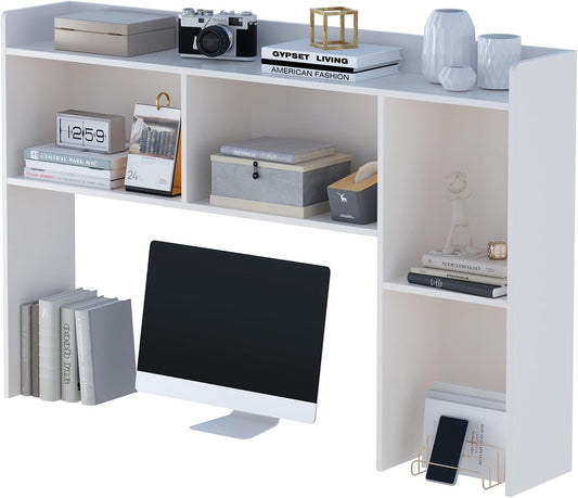 OSCHF White Desktop Bookshelf - Space-saving Desk Organizer
