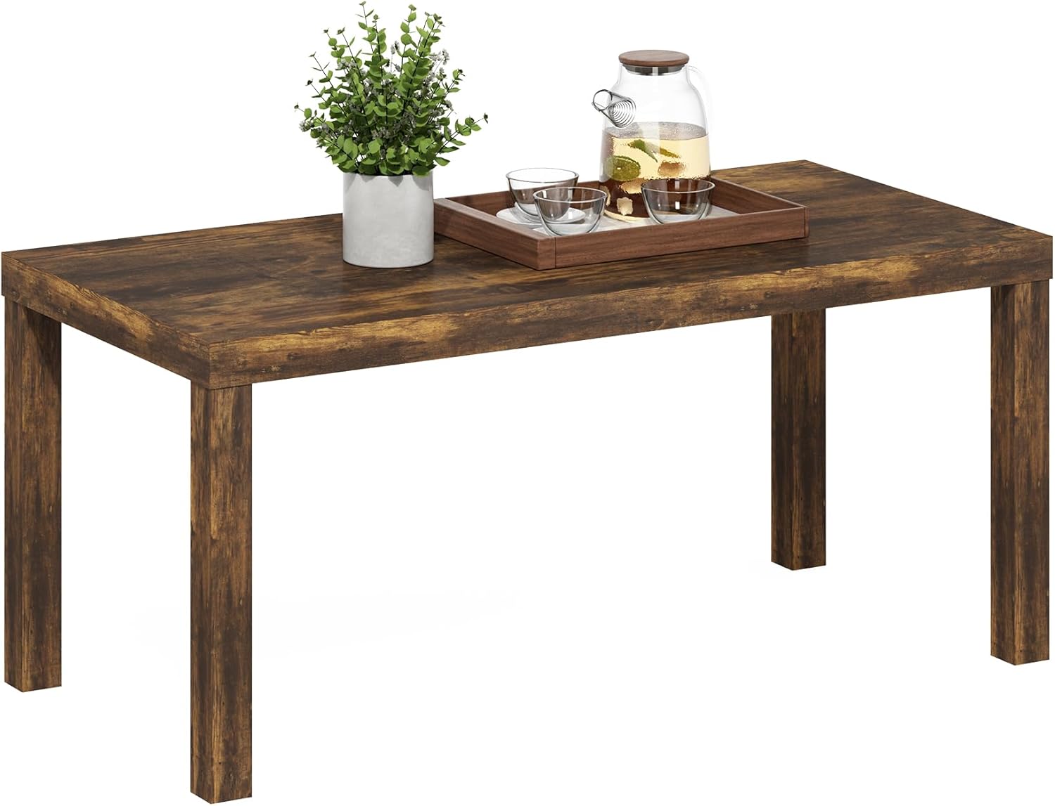 Furinno Classic Coffee Table with Thick 1.8 Inch Tabletop Design