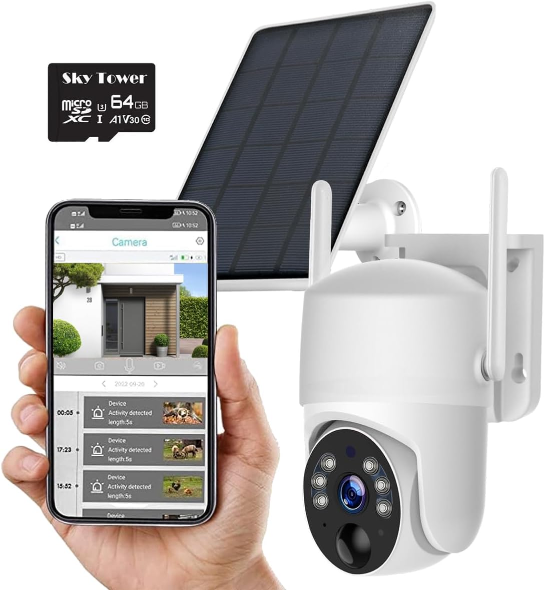 2K Solar Security Cam: AI Motion Detection, Color Night Vision, 2-Way Talk