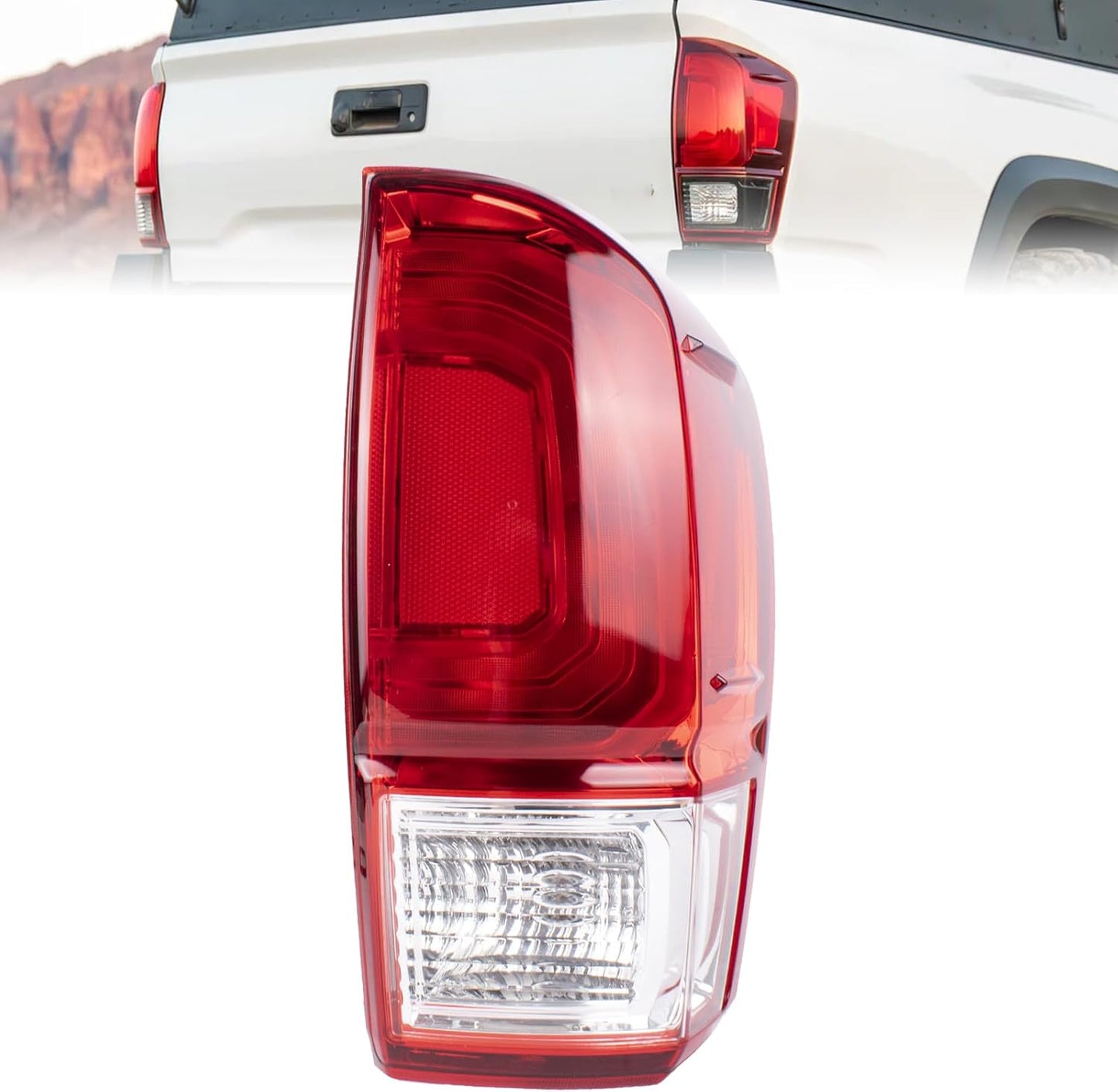 Boine Compatible Red Tail Light Housing for 2016-2020 Tacoma