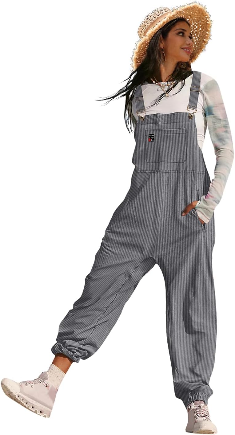 YESNO Women's Casual Corduroy Overalls for Stylish Comfort