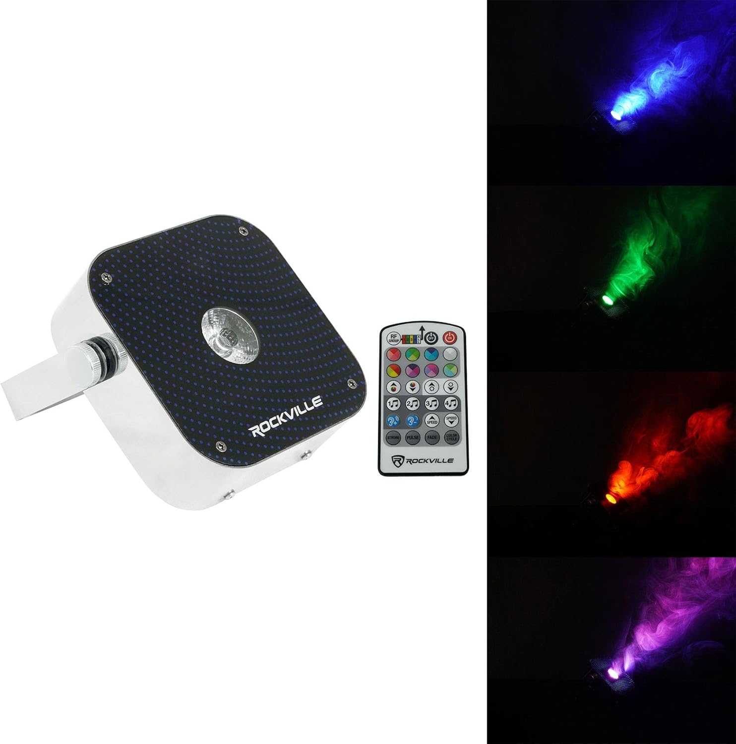 Rockville Mini RF1 V2 Rechargeable Wash Light for Events