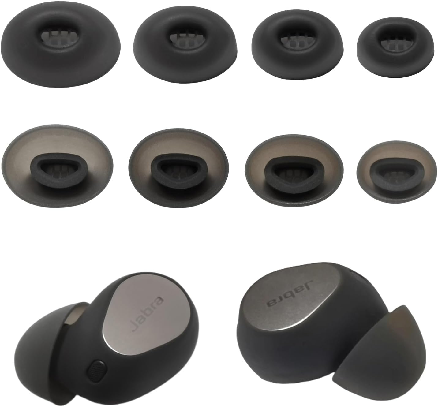 4 Pairs Silicone Ear Tips - Perfect Fit for Jabra Elite 10