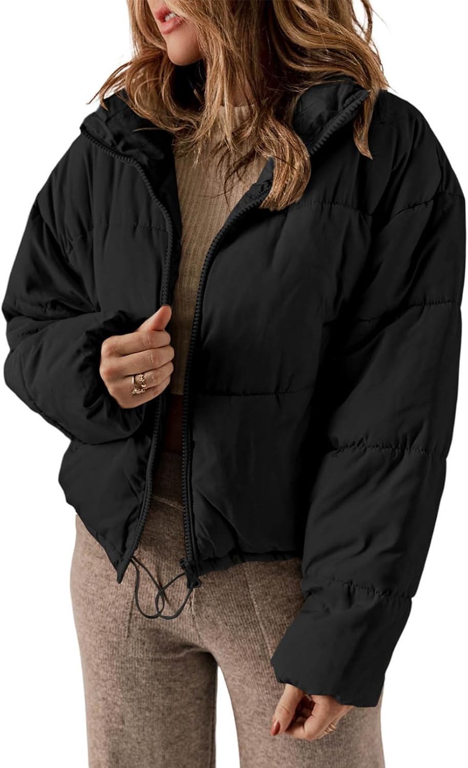 Dokotoo Womens Winter Quilted Puffer Jacket with Pockets