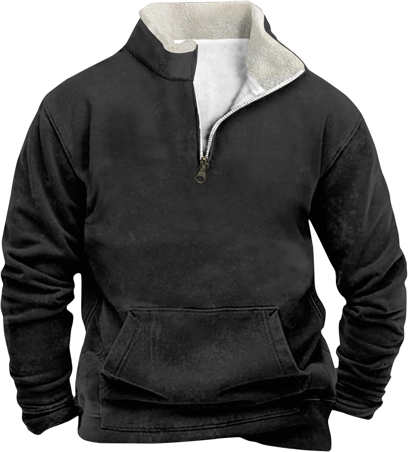 Stay Cozy in Style: Men's Fleece Collar Sweatshirt