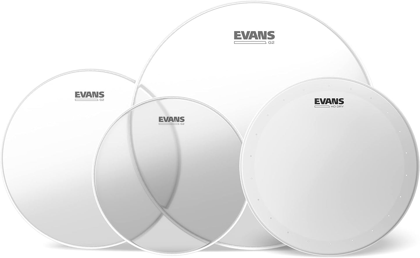 Evans G2 Clear Fusion Pack with HD Dry Snare Batter Heads