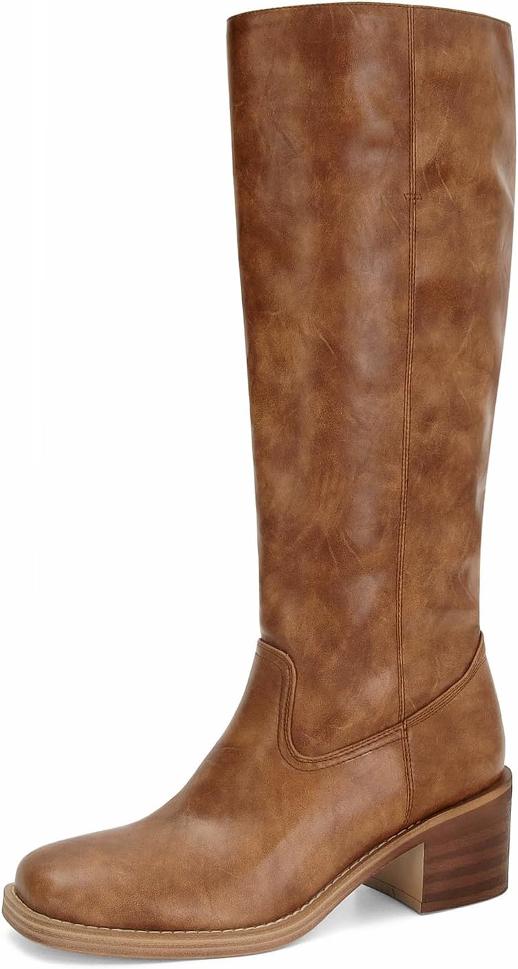 DOEYG Women's Banana Knee High Boots for Comfort & Style