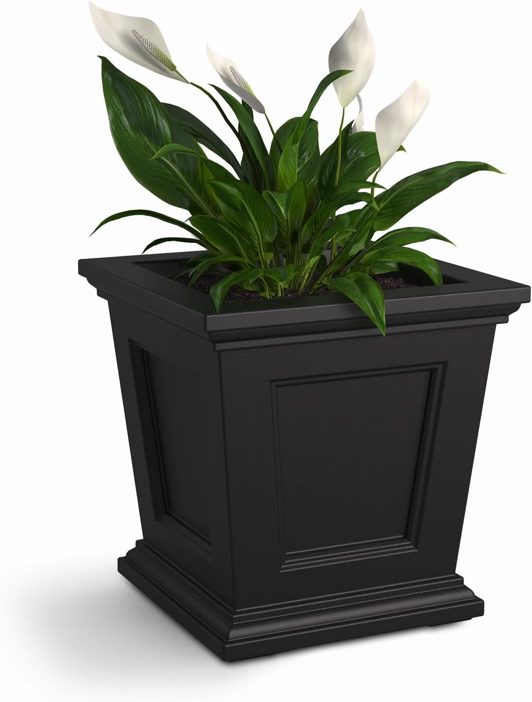 Mayne Fairfield 16-Inch Square Planter for Vibrant Flowers