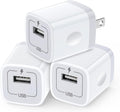 USB Plug Wall Adapter for iPhone and Android - Compact 3 Pack