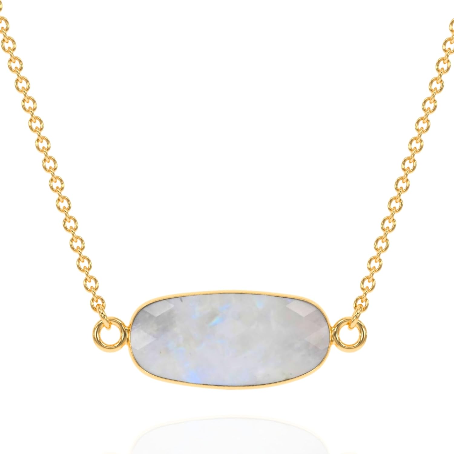 Natural Genuine Gemstone Necklace for Women - Dainty Gold Jewelry