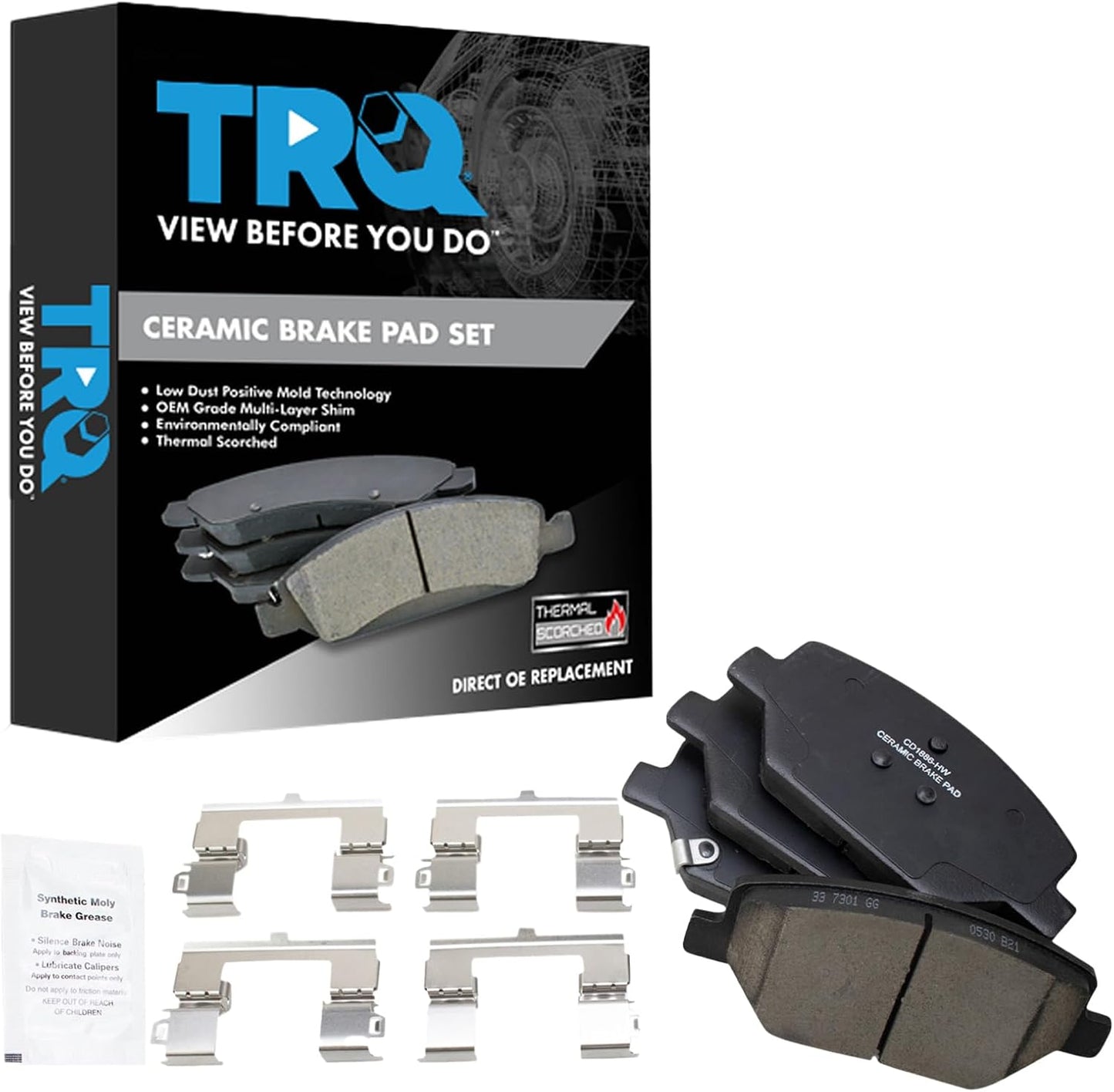 TRQ Front Brake Pads Ceramic for Buick Envision & More