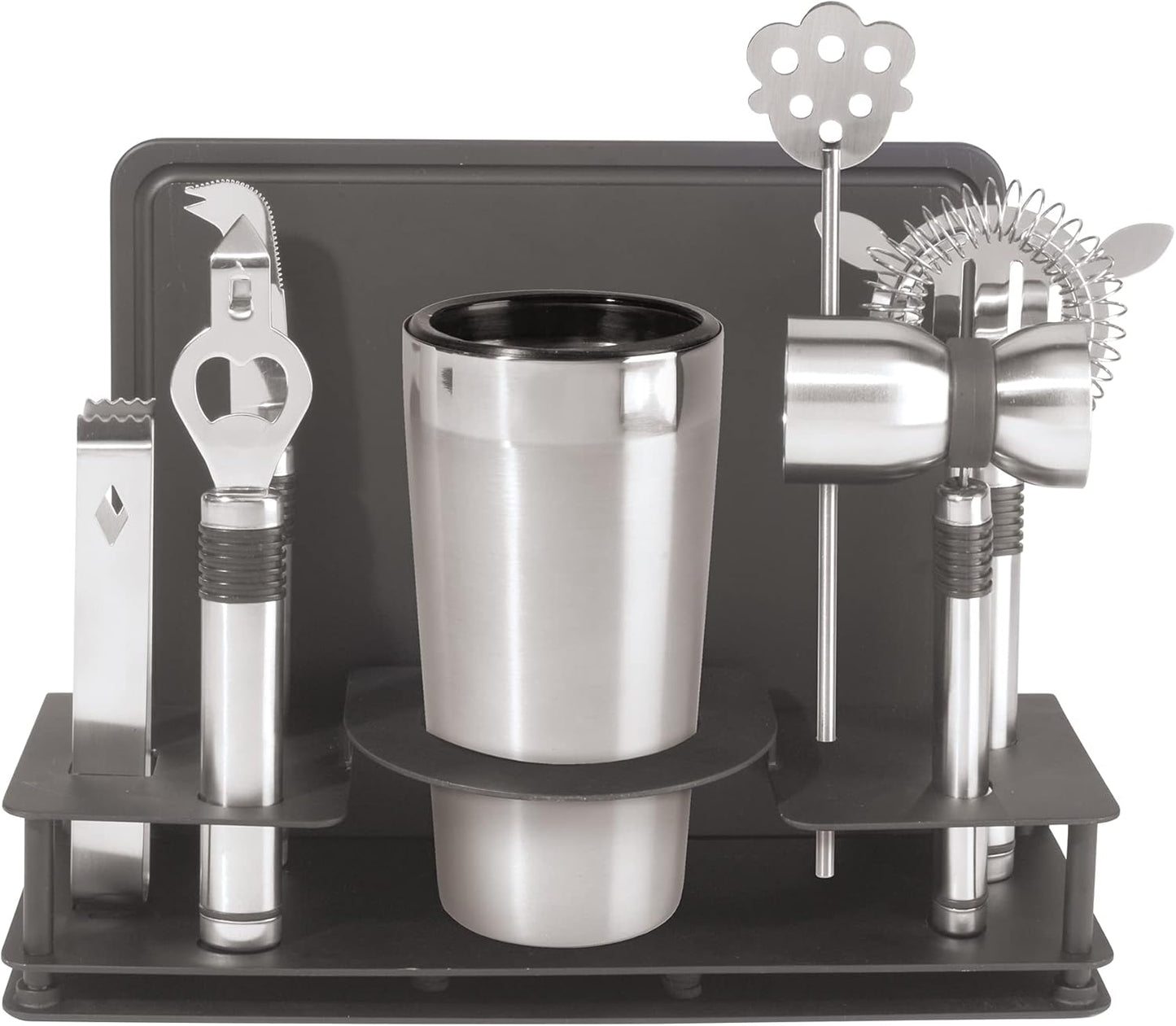 Oggi Pro 10-Piece Cocktail Shaker Set - Stainless Steel Shine