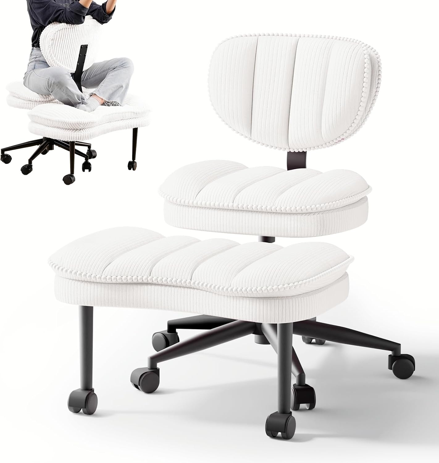 Cross Legged Office Chair for Ergonomic Comfort and Support