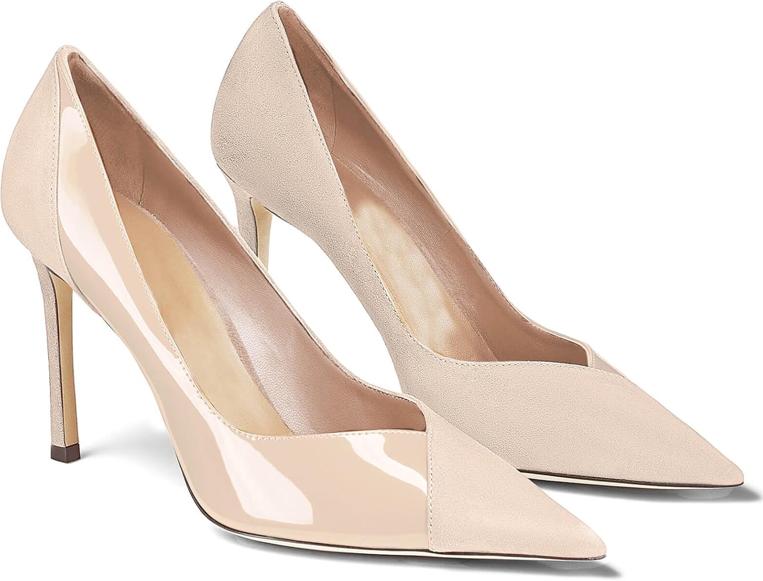 Coutgo Womens Pointed Toe High Heels for Office and Parties