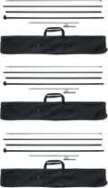Feather Flag Pole Kit 16.3 ft (3 Pack) - Portable Outdoor Display