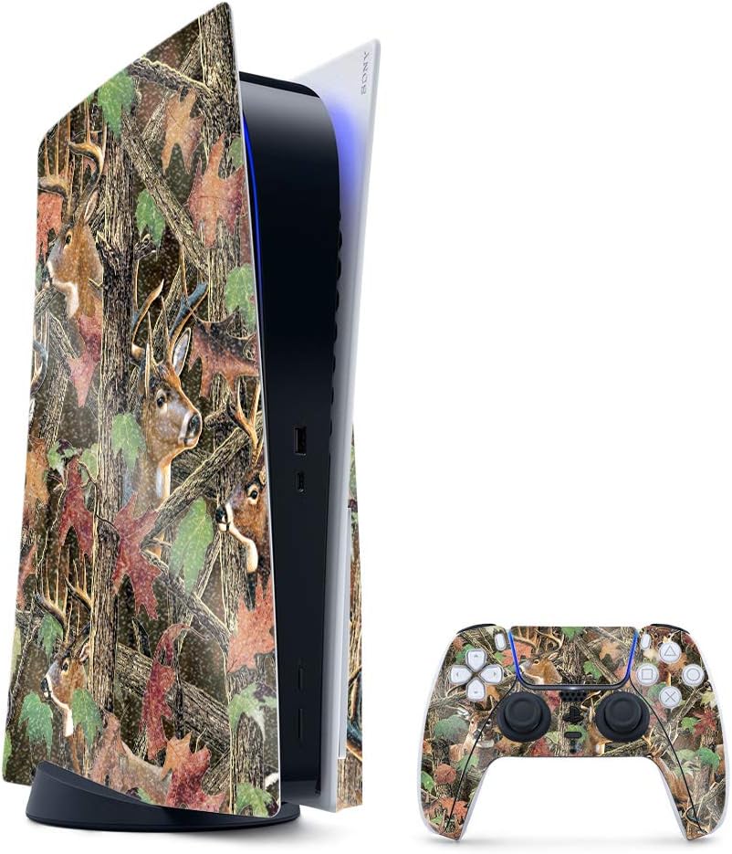 MightySkins Glossy Glitter Gaming Skin for PS5 - Buck Camo