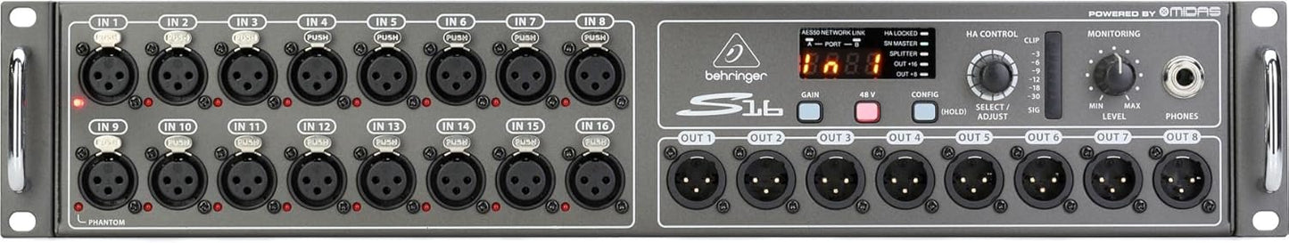 Behringer S16 16-Channel Digital Snake for Superior Sound