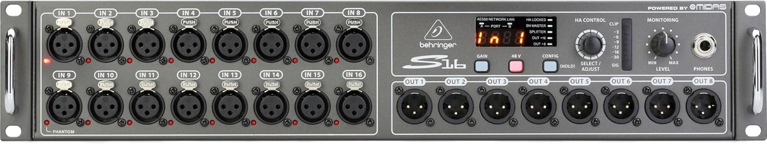 Behringer S16 16-Channel Digital Snake for Superior Sound