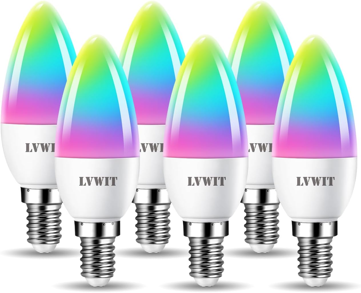 LVWIT Smart Light Bulb - WiFi Color Changing LED Bulbs 6Pk