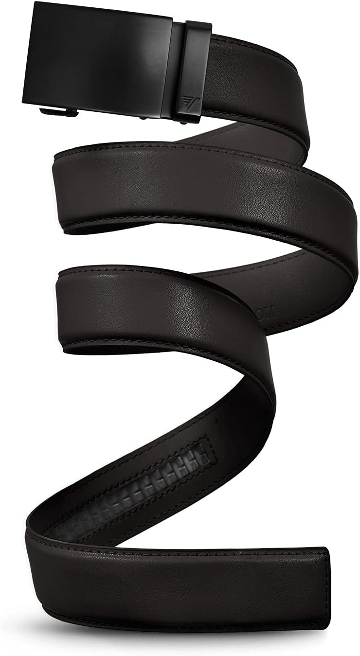 Mission Belt Men's Leather Ratchet Belt for Perfect Fit Every Time