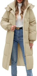 Long Puffer Coat Women Winter Hooded Parka - Warm Full Length Women's