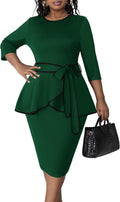 FANDEE Plus Size Women's Church Dresses Elegant Bodycon Style