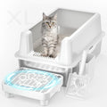 Enclosed Stainless Steel Cat Litter Box Extra XL - Odorless Durable
