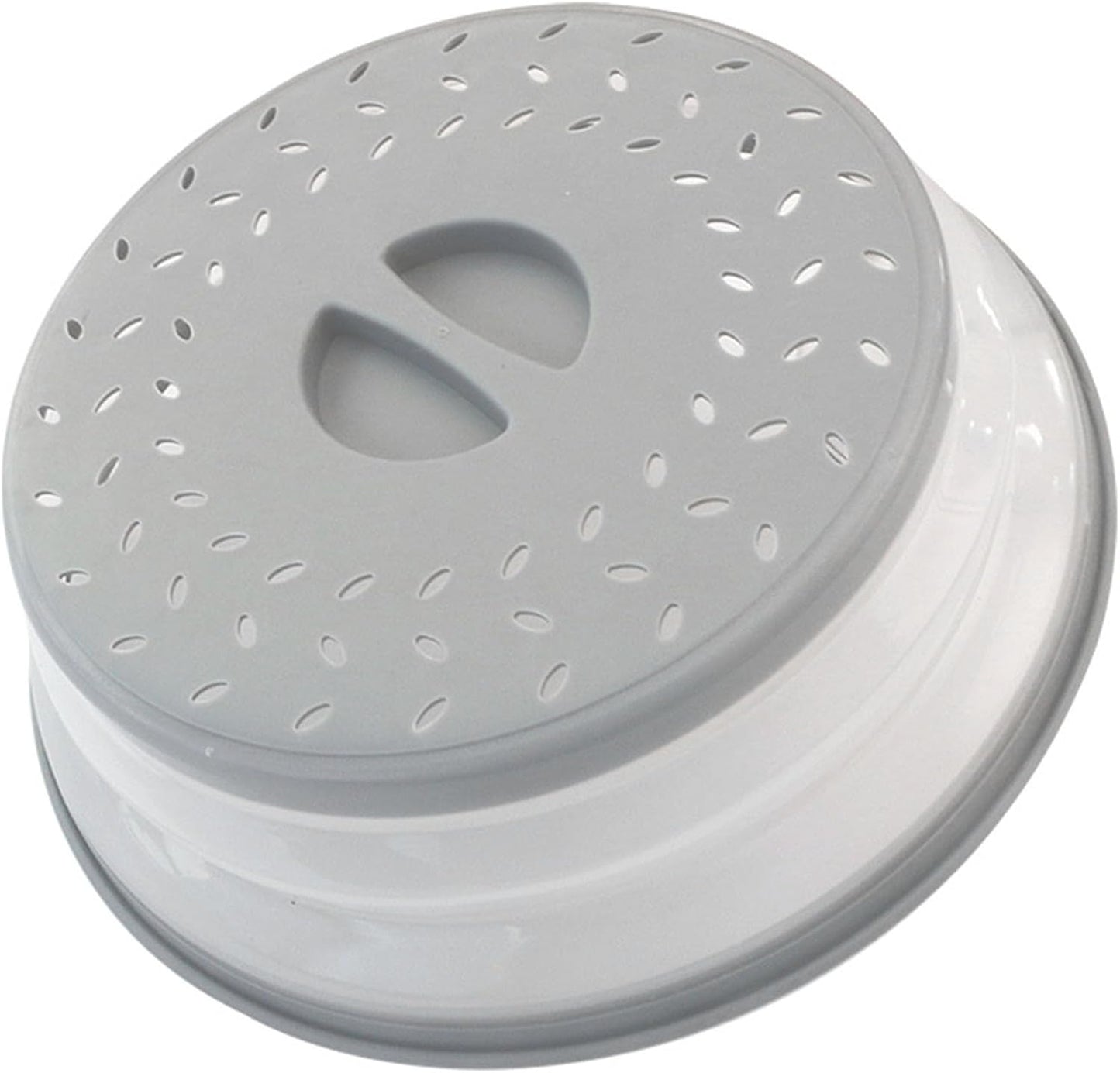 10.5 Collapsible Microwave Splatter Cover: Steam Vent, Light Grey