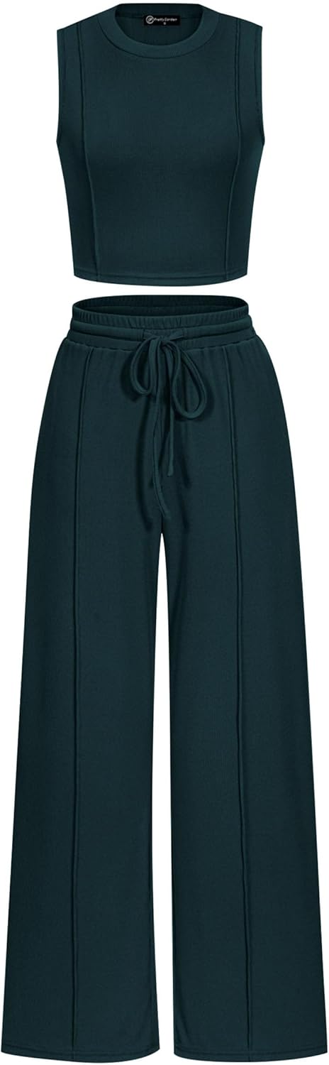 PRETTYGARDEN Women's Summer 2 Piece Loungewear Set for Comfort