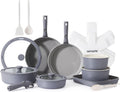 SENSARTE 24 Piece Ceramic Pots and Pans Set for Healthy Cooking