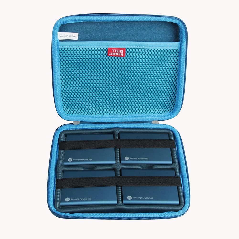 Hermitshell Hard Case for Samsung T5 SSD - Organize 4 Drives!